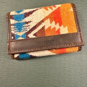 Pendleton Wool Wallet with Geometric Design